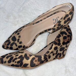 Leopard Wedges - D'Orsay style